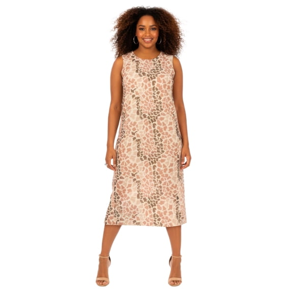 Avenue Women's Plus Size Sleeveless Mesh Dress