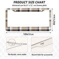 thumbnail image 3 of Brown Plaid License Plate Frame, Aluminum Car Tag Frames, 2 Pack Universal Car License Plate Covers with 2 Holes and Screws Decorative, 3 of 7
