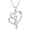 Type 11, variant on AOBOCO Diamond Heart Necklace for Women in 925 Sterling Silver