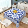 thumbnail image 6 of Tchckioa 52x52 Inch Square Tablecloth for Outdoor Party Decor,Washable Table Cloth Cover,Blue Floral, 6 of 6