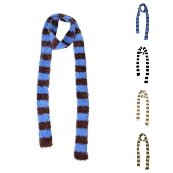 Daznico Scarf for Women, Elegant Knit Long Neck Scarf Retro Decorative for Autumn Winter Warm Thin Stole