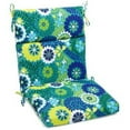 thumbnail image 3 of 18-inch by 38-inch Spun Polyester Outdoor Squared Seat/Back Chair Cushion - Luxury Azure, 3 of 3