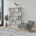 thumbnail image 3 of Ada Home Decor 5 Shelf Bookcase Multiple Tier Open Shelf Modern Book Case, White, 3 of 7