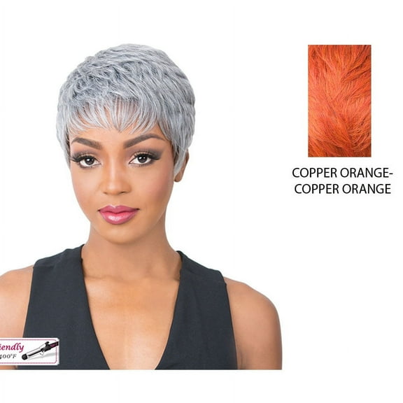 Synthetic 2020 Wig - Super Cute,Copper Orange
