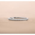 thumbnail image 5 of JeenMata Pave Accented - 0.25 Carat Round Cut -April Birthstone- Classic Wedding Band - 18K White Gold Plating for Women, 5 of 12