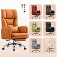 thumbnail image 6 of Primy Cross Legged Office Chair with Footrest & Convertible Armrests, 500LBS Capacity Home Desk Chair, Ergonomic Recliner with Lumbar Pillow, Criss Cross Design, Big and Tall Executive Chair, 6 of 8