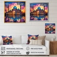thumbnail image 4 of Designart "Mosque in Pink Islam I" Spiritual Framed Wall Art Decor - Global Blue Islam Entryway Framed Wall Art, 4 of 6