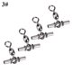 thumbnail image 1 of Conectores Duraderos de Giratorios de Pesca de Grúa de Línea Cruzada en Forma de T para Varias Escenas de Pesca, 1 of 7