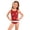 Red, variant on Grblisyd 4th of July Girls Swimsuits Size 10-12 White, and Blue One Piece Swimwear Athletic Crew Neck Bathing Suit