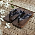 thumbnail image 4 of fastboy Japanese Clogs Slippers Geta Sandals Flops for Men Women Fashionable and Blue Square Size 40 1Set, 4 of 6