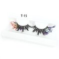 thumbnail image 1 of Xiao Hua Pestañas postizas de visón esponjosas con lentejuelas y purpurina, ideales para cosplay, fiestas de Año Nuevo, maquillaje de escenario (estilo brillante, T-15), 1 of 3