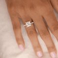 thumbnail image 3 of Jewelerix 2 ct Princess Cut Moissanite Ring, White Gold Vermeil Solitaire with Accents Engagement Ring for Women, Gift for Her, 3 of 4