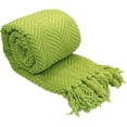 thumbnail image 4 of HOME SOFT THINGS COBIJA TEJIDA REVERSIBLE MANTA LIGERA SÚPER SUAVE Y ACOGEDORA - VERDE SIDRA - 127X152.4CM, 4 of 5