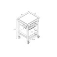 thumbnail image 2 of Linon Bamboo Granite Top Kitchen Cart in Natural, 2 of 14