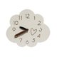 thumbnail image 1 of Reloj de pared con diseño de nube, silencioso y creativo, para habitación infantil, guardería, interior con patrón de corazón, 1 of 9