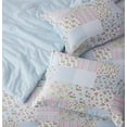 thumbnail image 6 of Chezmoi Collection Holly 3-Piece Washed Cotton Comforter Set Full Size, Floral Bedding Set Blue White Pink Green Polka Dot Printed Patchwork Reversible Lightweight Comforter for All Season, 6 of 9