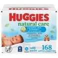 thumbnail image 1 of Huggies Natural Care Refreshing Baby Wipes, SCENTED, 3 Flip Top Packs, 168 Wipes, 1 of 6