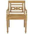 thumbnail image 2 of vidaXL 1/2x Solid Teak Wood Batavia Chairs Sturdy Outdoor Seat Dining Chair, 2 of 9