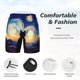 thumbnail image 3 of Fotbe Cat Under Starry Skies Traje de Baño para Hombre – Shorts de Natación de Secado Rápido con Forro y Bolsillos-Medium, 3 of 6