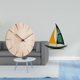 thumbnail image 2 of Reloj de pared redondo,Reloj de pared de madera para decoración de sala de estar,Reloj de pared de madera para dormitorio creativo,Figura de velero,Escultura de velero de hierro para, 2 of 8