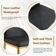 thumbnail image 6 of LUFTUT Modern Dining Chairs Set of 4, Black PU Leather Upholstered Kitchen Side Chairs, Ergonomic High-Back Design with Sleek Gold Metal Legs, 6 of 7