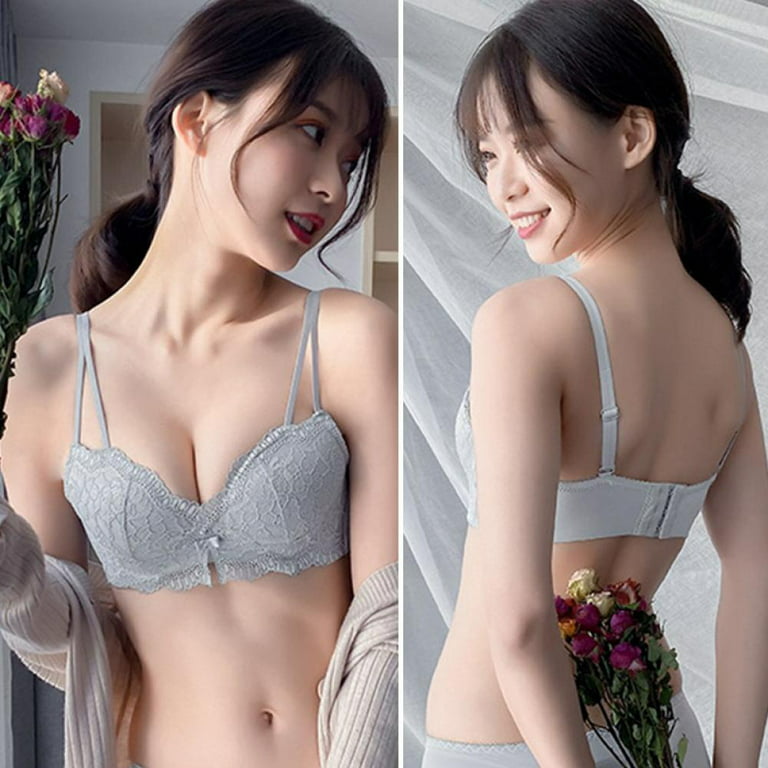 Bras Korean Style Deep V Sexy Sweet Bras For Women Cute Lace Soft