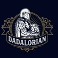 thumbnail image 2 of Men's Star Wars: The Mandalorian Grogu and Din Djarin Dadalorian Banner Sketch Graphic Tee Navy Blue Small, 2 of 5