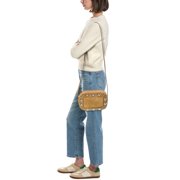 Valentino Nellcote Suede Crossbody, Beige