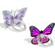 thumbnail image 1 of wonima11 Cell Phone Butterfly Finger Ring Holder 360 Degree Rotation Metal Ring Grip for iPhone Samsung Galaxy All Smartphone Mobile Cute Accessories（Purple & Dark Purple）, 1 of 1