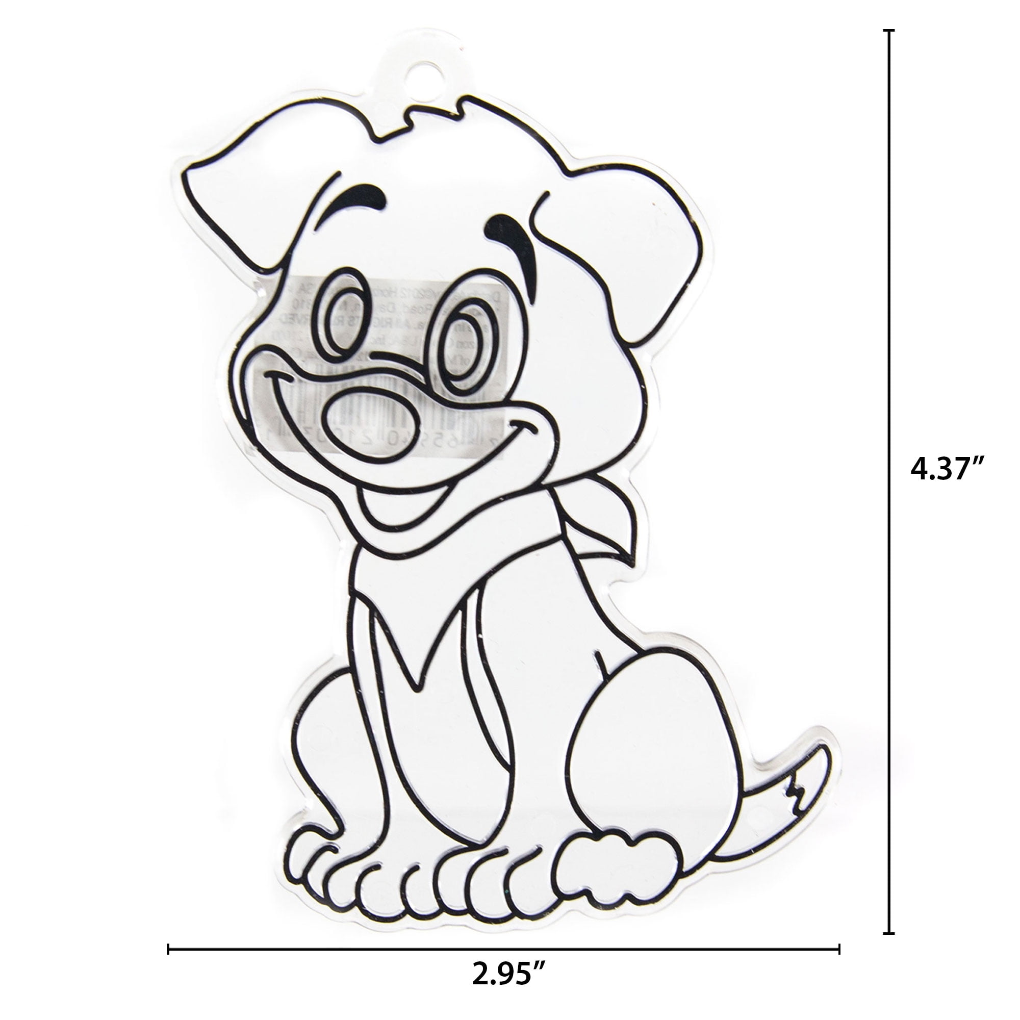 Hello Hobby Ready-to-Paint Clear Puppy Sun Catcher