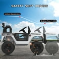 thumbnail image 7 of Luku 2-Seater Ride On Truck Car, 12V Battery Powered Electric Vehicle with Parent Remote Control, 2 Speeds, Led Lights, Mp3 Player, Safety Belt, White, 7 of 7