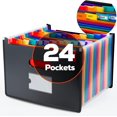 thumbnail image 1 of Organizador de archivos con forma de acordeón Yoassi, ultragrande, 24 bolsillos, 1 of 7