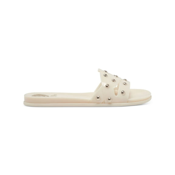 VINCE CAMUTO Womens Ivory Studded Emelon Round Toe Slip On Jelly 7 M