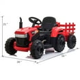 thumbnail image 3 of TOBBI 12V Electric Battery-Powered Ride On Toy Tractor Trailer, Red, 3 of 7