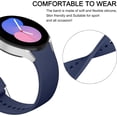 thumbnail image 5 of KOMI for Samsung Galaxy Watch 6 Band 40mm 44mm / Galaxy Watch 6 Classic Bands 43mm 47mm, 20mm Soft Silicone No Gap Sport Band Adjustable Replacement Strap for Galaxy Watch 6 Band Women Men Navy Blue, 5 of 7