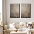 thumbnail image 4 of IDEA4WALL Framed Canvas Print Wall Art Set Minimalist Indistinct Brown Illustrations Digital Art Abstract Retro Art Modern Wall Decor Minimal Zen Cool Artwork for Home Decor - Black 24"x36"x2, 4 of 5