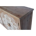 thumbnail image 6 of AENKYO 60" Vintage Accent Cabinet with Carved Doors, Adjustable Shelves, Entryway Sideboard Buffet Cabinet, Antique Brown, 6 of 9