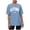 Light Blue, variant on HXWCHs Women Solid Organic Cotton T Shirt Women's Printed Drop Shoulder Tee Casual Round Neck Loose Fit Comfortable top for Everyday Wear M Beige