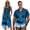 Black Polynesian, variant on Polynesian Matching Outfits for Couples Vacation Mens Button Down Shirt Medium Tall Shirts and Women's Tank Dress Polyester Midi Sundress with Pocket