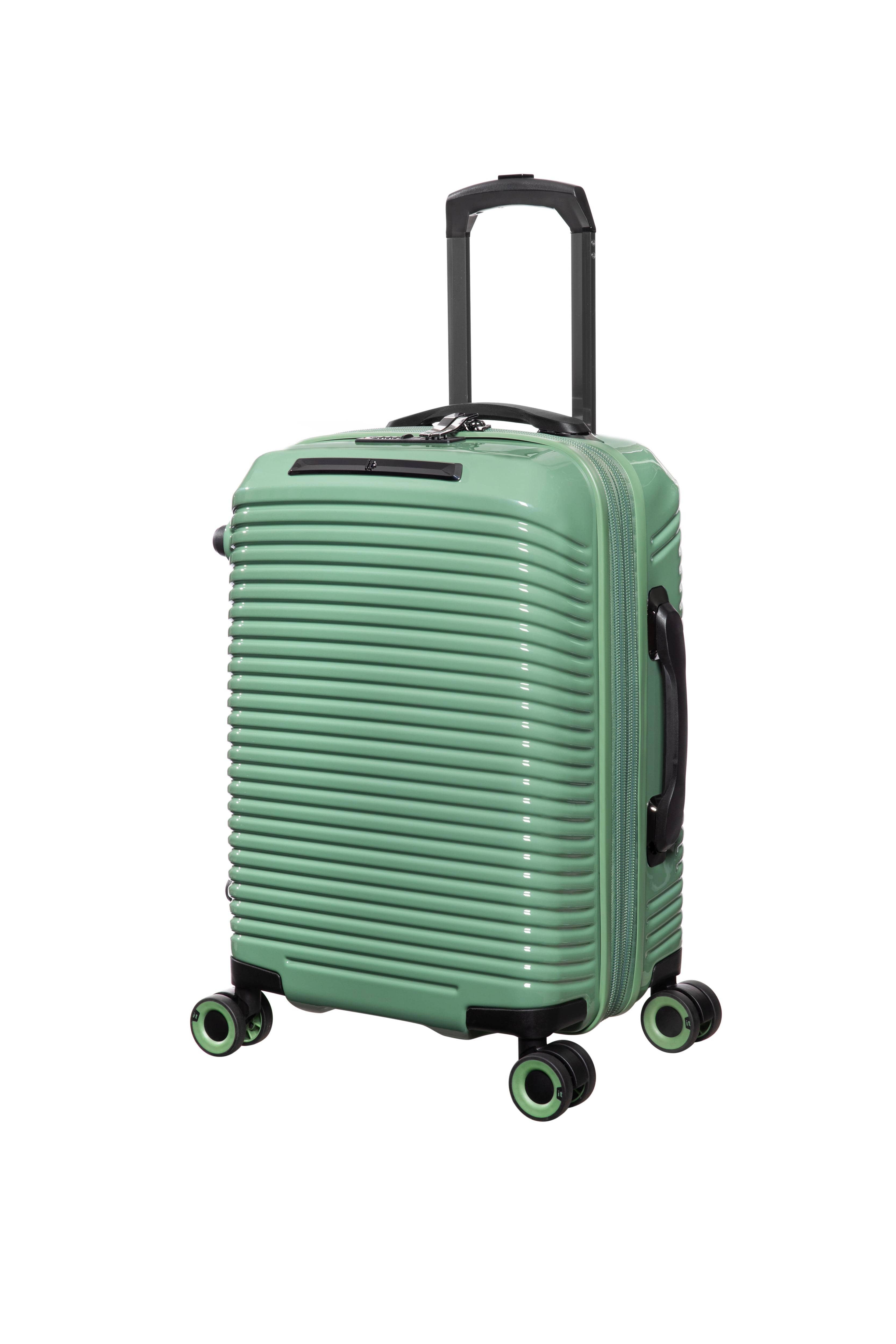 it luggage Traversed 3 Piece Hardside 8 Wheel Expandable Luggage Suitcase Spinner Set, Hedge Green