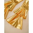 thumbnail image 6 of Alvivi Girls Kids Shiny Sequins Bell-bottom Jumpsuit Pants One Piece Dance Bodysuit Unitard Costume Gold 6, 6 of 7