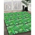 thumbnail image 3 of Ahgly Company Tapis Rond Lavable en Machine Intérieur Transitionnel Vert Forêt, 4 Pieds Rond, 3 of 7
