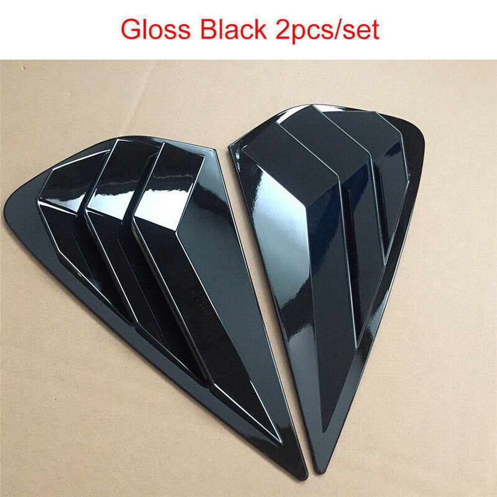 Car Side Vent Window Scoop Louver Cover Glossy Black For Kia K3 Forte