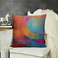 thumbnail image 2 of Throw Pillow Covers Orange and Messy Rust Painting Decorative Pillow Cases Home Decor Standard Square Pillowcases, 2 of 5
