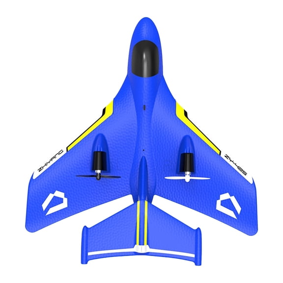 Blue 2.4Ghz Remote Control Foam Glider Airplane Blue For Land And Water Use With Led Lights 30 Minute Flight Time Beginner Friendly