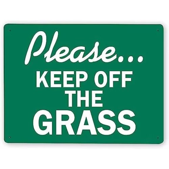 Man Cave Decor Warning Sign,keep Off Grass Sign Please.keep Off The Grass,traffic Sign Road Sign Business Sign 12x8 Inch Metal Tin Sign Vintage