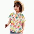 thumbnail image 3 of Xudanell Boys Shirts Floral Gentle Tops Cartoon Blouse Boys Button Down Shirt Short Sleeve for Hawaii Beach Yellow 3-4 Years, 3 of 7
