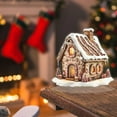 thumbnail image 4 of Snow Room House Decorations - 2D Wooden Gingerbread House & Village Decor, Christmas Centerpiece with Base for Winter Tiered Tray, Xmas Home & Kitchen (1 Pcs,7.8"), 4 of 7