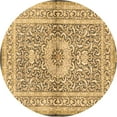thumbnail image 1 of Ahgly Company Indoor Round Medallion Brown Traditional Area Rugs, 7' Round, 1 of 4