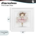 thumbnail image 4 of Stupell Industries Eclectic Flower Ballerina in Pink Tutu White Framed Print Under Glass, 16 x 16, by Creative Studio, 4 of 8